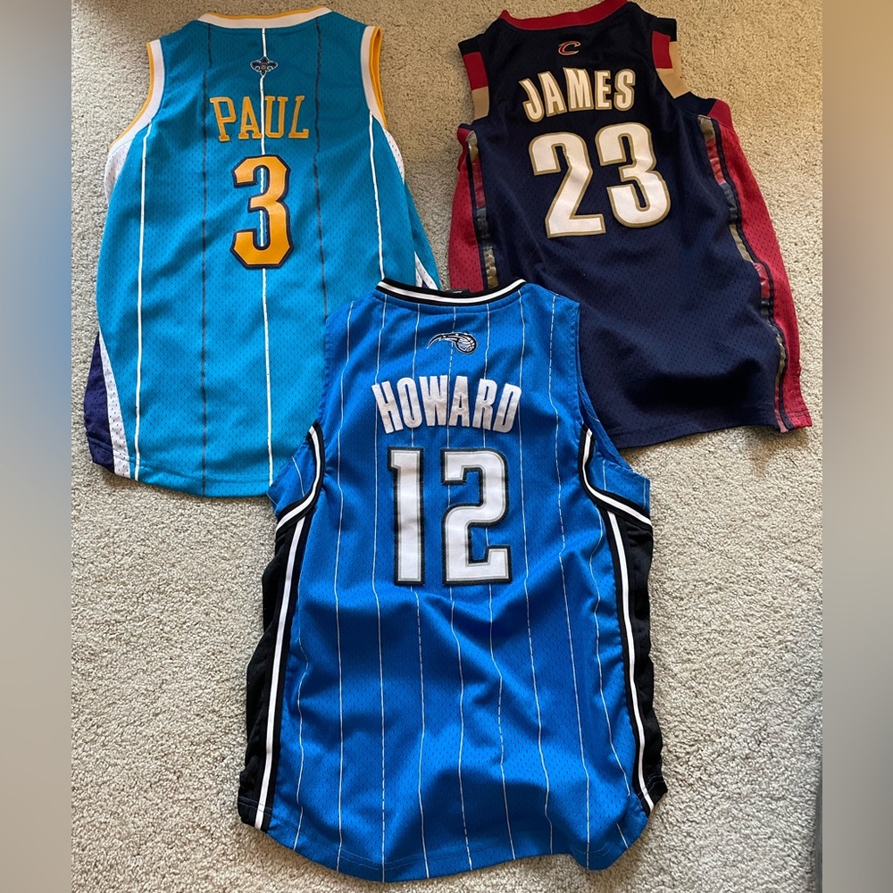 Bundled Retro NBA Jerseys Youth Medium (10-12) -Lebron, CP3, Dwight Howard
